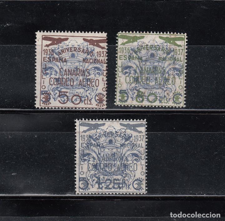 Briefmarken: LAS PALMAS. CORREO A&Eacute;REO. SERIE DE 3 SELLOS SOBRECARGADOS