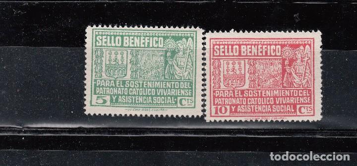 Briefmarken: PARA EL SOSTENIMIENTO DEL PATRONATO CAT&Oacute;LICO VIVARIENSE.SERIE 2 SELLOS DE 5 Y 10 CTS.