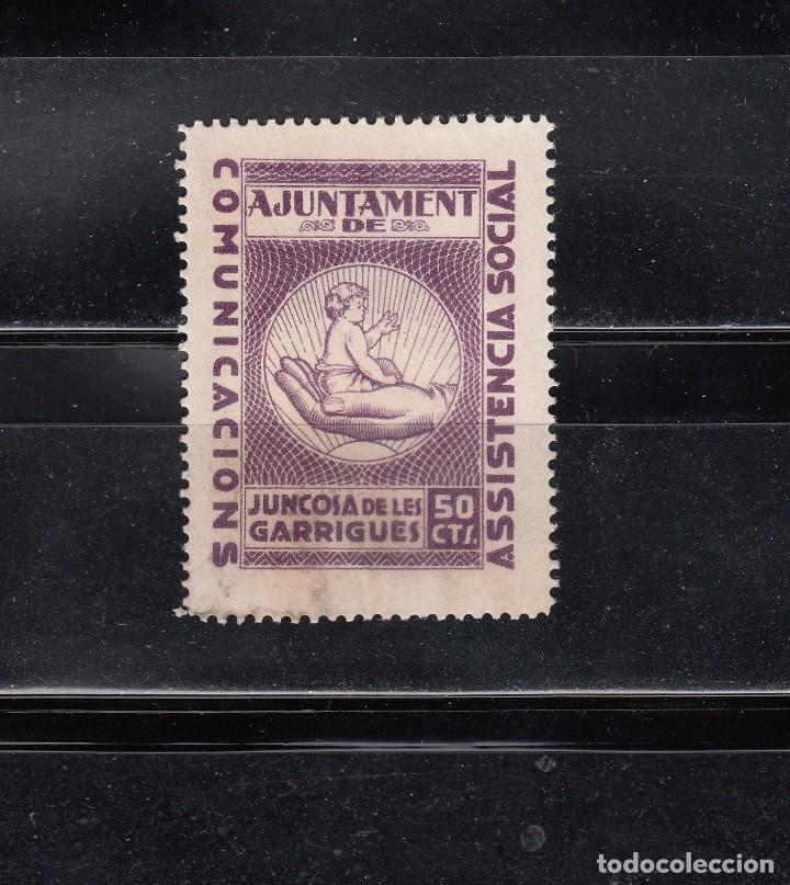 Briefmarken: AJUNTAMENT DE JUNCOSA DE LES GARRIGUES. ASISTENCIA SOCIAL. 50 CTS.