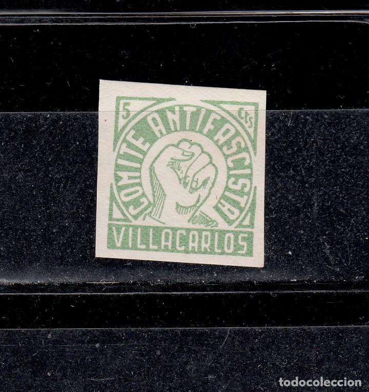Briefmarken: VILLACARLOS. C&Oacute;MITE ANTIFASCISTA. 5 CTS.