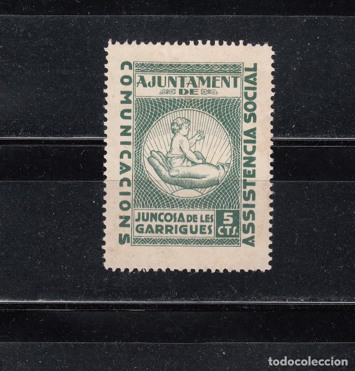 Briefmarken: AJUNTAMENT DE JUNCOSA DE LES GARRIGUES. ASISTENCIA SOCIAL. 5 CTS.