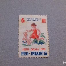 Sellos: VIÑETA - PER LA SALUT DELS INFANTS - SEGELL CATALA 1935 - PRO INFANCIA - MH* - NUEVO.