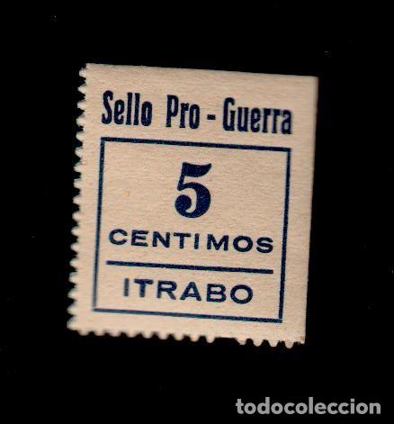 Briefmarken: CL4-11-06 Guerra Civil vi&ntilde;eta de ITRABO (Granada) sello Pro-Guerra 5 cts Fesofi n&ordm; 1