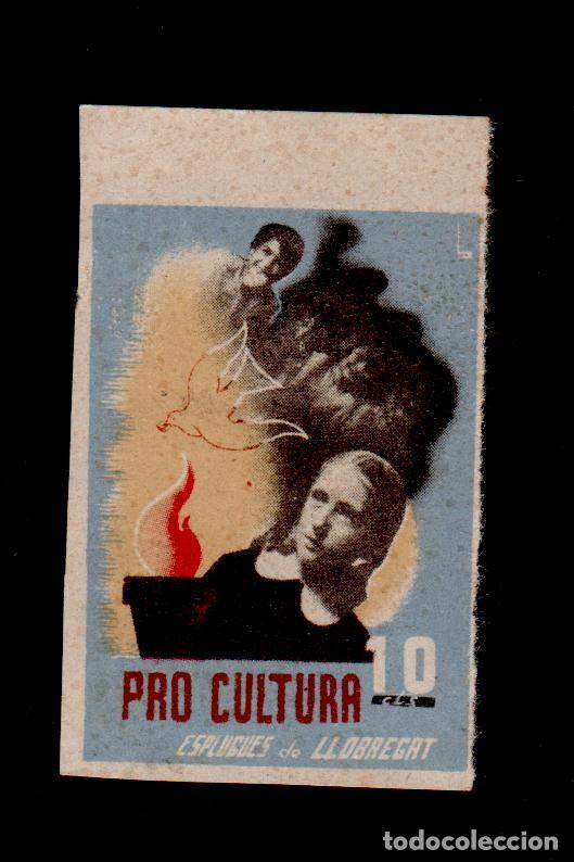Briefmarken: CL4-11-98 Guerra Civil vi&ntilde;eta de ESPLUGUES DE LLOBREGAT (Barcelona) Fesofi n&ordm; 1s SIN DENTAR