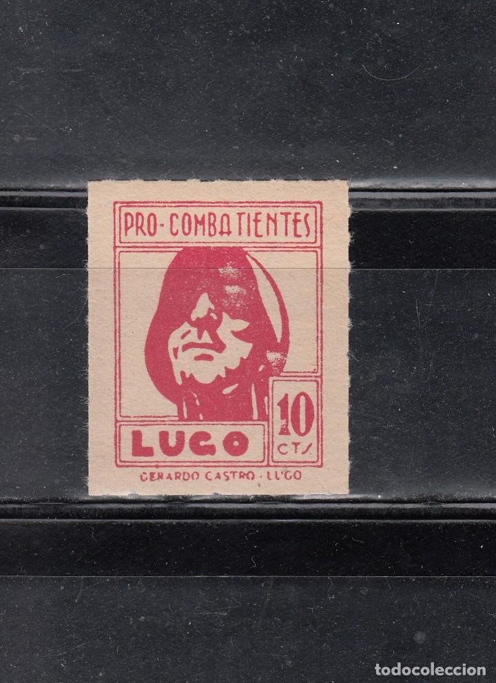 Sellos: LUGO. PRO-COMBATIENTES. 1O CTS. - Foto 1