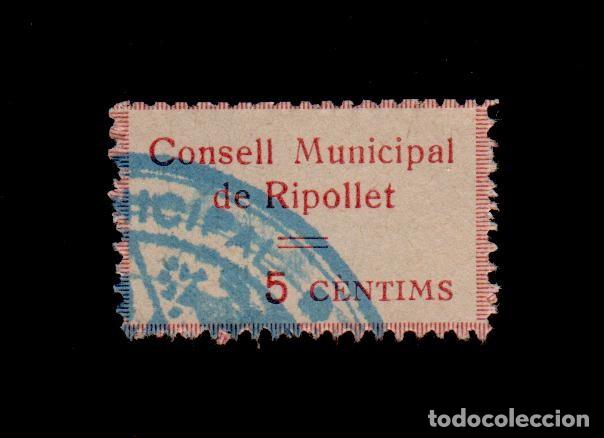 Selos: CL4-18-88 Guerra Civil RIPOLLET (Barcelona) Consell Municipal 5 cts NARANJA Acento Grave Fesofi n&ordm; 1