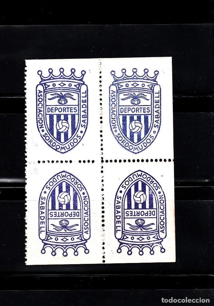 Briefmarken: SABADELL. ASOCIACI&Oacute;N SORDOMUDOS. BL-4, DERECHOS-INVERSOS