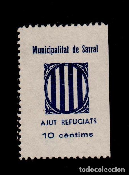 Briefmarken: CL4-19-00 Guerra Civil SARRAL (Tarragona). Municipalitat de Sarral 10 cts Ajut Refugiats Fesofi n