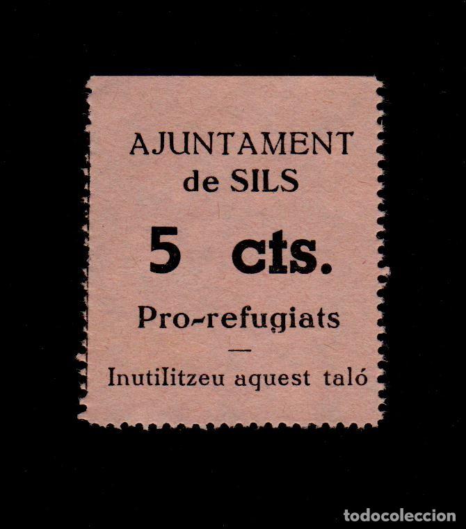 Briefmarken: CL4-19-02 Guerra Civil Ajuntament de SILS (Gerona). 5 cts Pro Refugiats Fesofi n&ordm; 1
