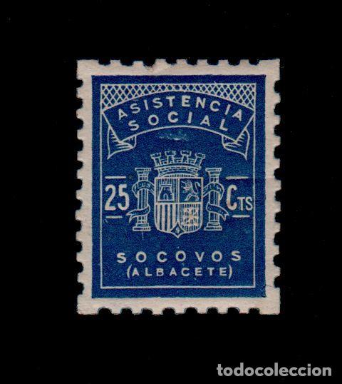 Briefmarken: CL4-20-03 Guerra Civil SOCOBOS (Albacete). 25  cts. ASISTENCIA SOCIAL