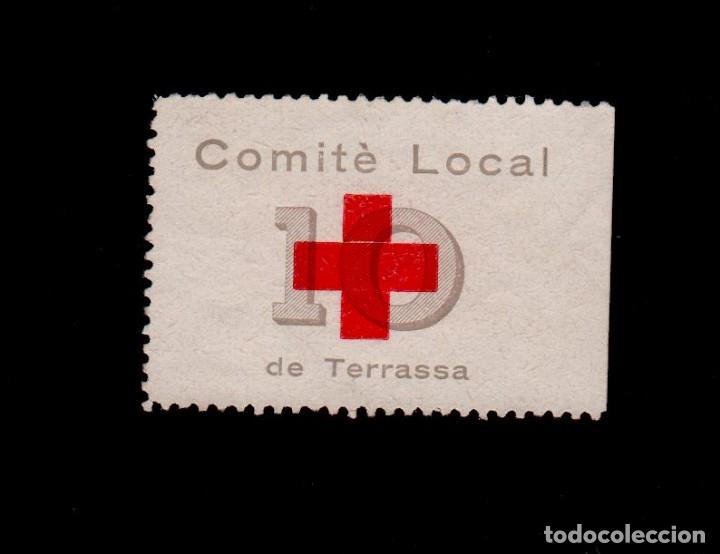 Briefmarken: CL4-20-05 Guerra Civil TARRASA (Barcelona) COMITE LOCAL 10 cts. PAPEL BLANCO Fesofi n&ordm; 1a VARIEDAD