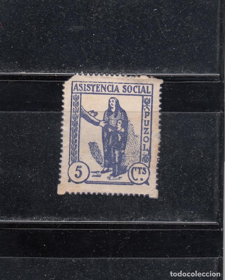Stamps: PUZOL. ASISTENCIA SOCIAL. 5 CTS.