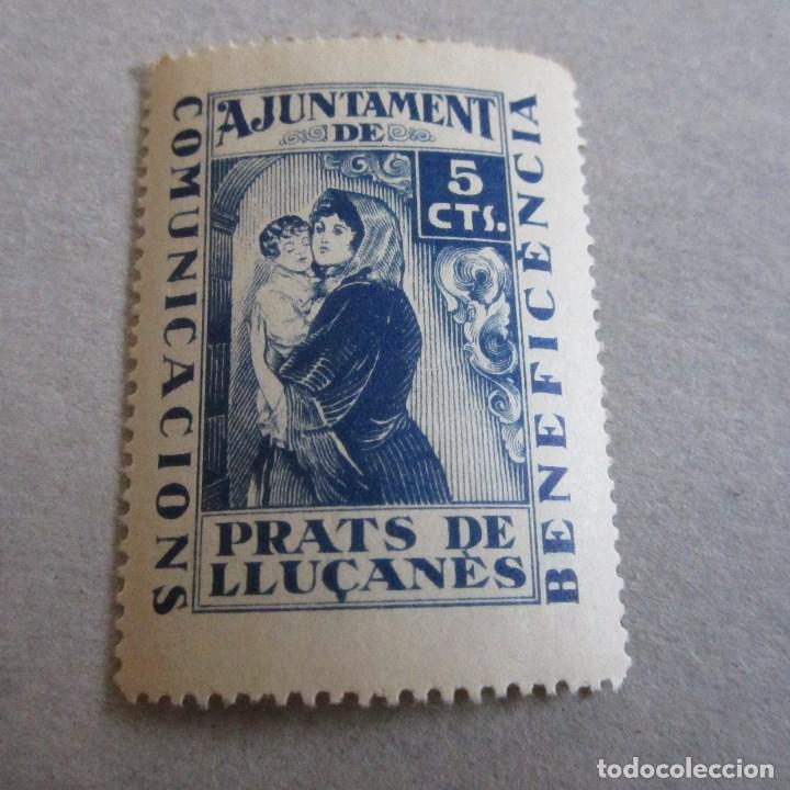 Sellos: Comunicacions.Assist&egrave;ncia Social. Ajuntament de Prats de Llu&ccedil;an&egrave;s, 5 cts