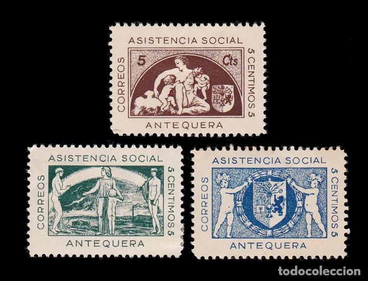 Briefmarken: *** SERIE COMPLETA 5 CTS. ASISTENCIA SOCIAL. ANTEQUERA (M&Aacute;LAGA). NUEVO CON FIJASELLOS ***