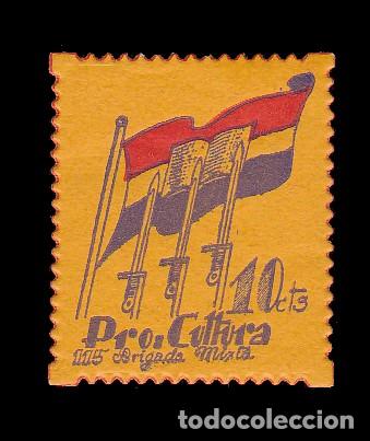 Briefmarken: *** PRO-CULTURA, 10 CTS - 115 BRIGADA MIXTA. LUJO ***