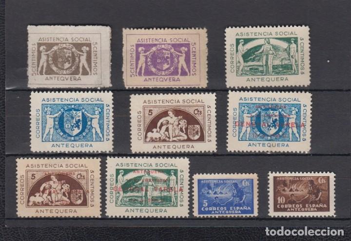 Sellos: ANTEQUERA (M&Aacute;LAGA).  LOTE DE CONJUNTO - Foto 1