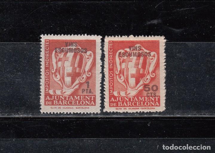 Briefmarken: AJUNTAMENT DE BARCELONA.  VINS ESCUSOMOS. 2 SELLOS