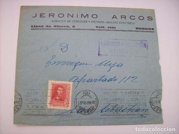 Sellos: SOBRE JERONIMO ARCOS BURGOS 1938 - Foto 1