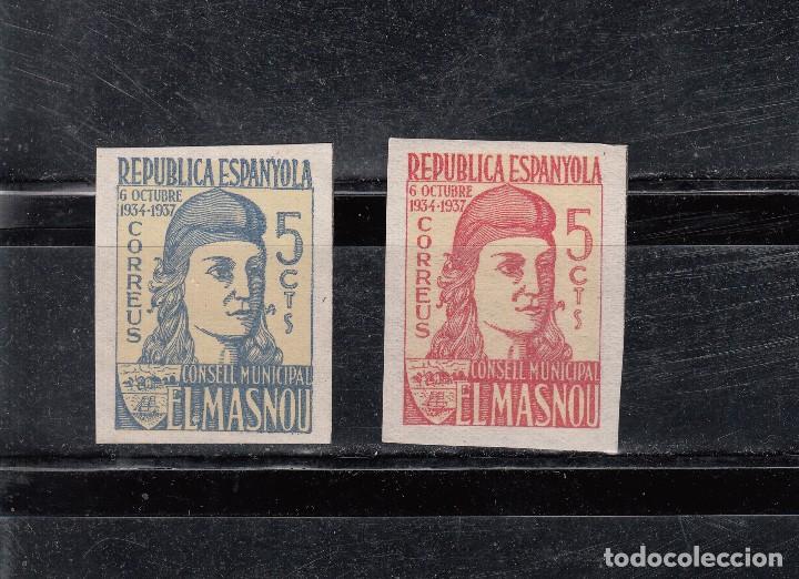 Briefmarken: REPUBLICA ESPA&Ntilde;OLA. CONSELL MUNICIPAL DEL MASNOU. 2 SELLOS DE 5 CTS.