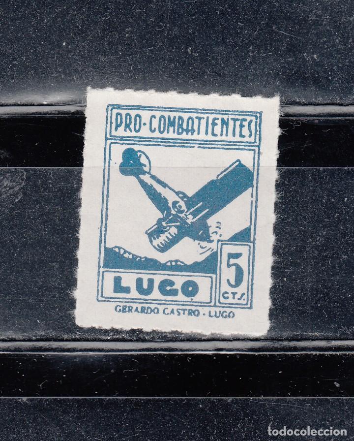 Sellos: LUGO. PRO-COMBATIENTES. 5 CTS. - Foto 1