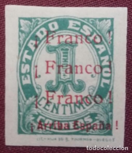 Timbres: Jerez, Emisiones Patri&oacute;ticas. Sellos nacionales sobrecargados, 1937. 1 cts. verde (n&ordm; 15 Edifil).