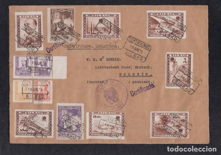 Sellos: 1938.- BILBAO A DALKEIT (INGLATERRA). - Foto 1