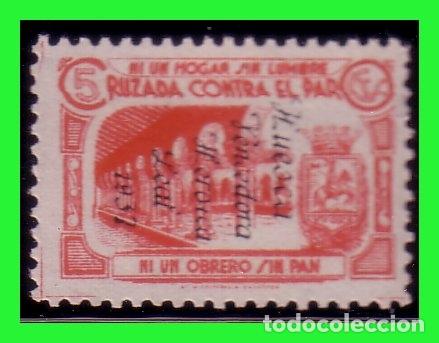 Briefmarken: HUESCA, Guerra Civil, sobrecarga Huesca vencedora, heroica y leal, FESOFI N&ordm; 5  * *