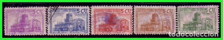 Briefmarken: HUESCA, Santuario de Salas, FESOFI n&ordm; 9 a 13 (o) completa