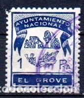 Sellos: EL GROVE (PONTEVEDRA). Mun. 1Pta - Foto 1