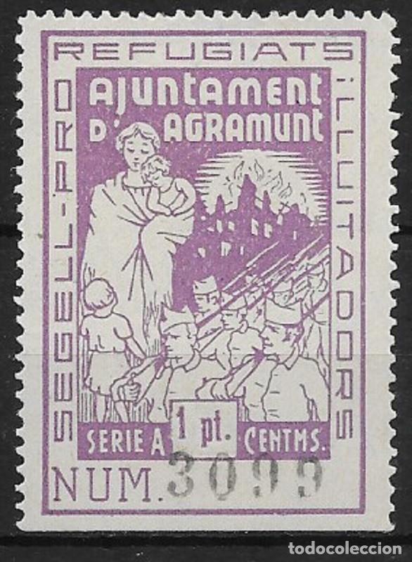 Sellos: AGRAMUNT (LERIDA) EDIFIL NUM. 8* - Foto 1