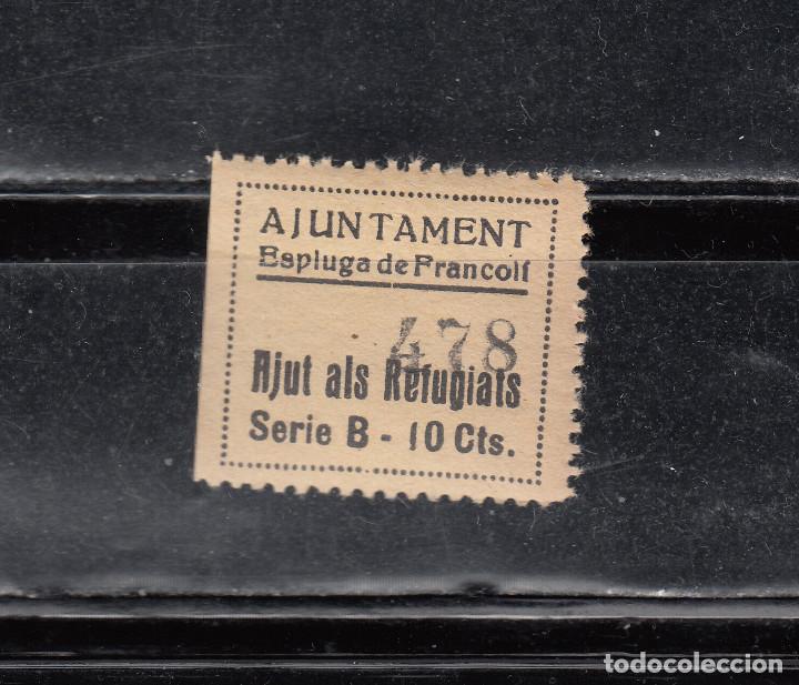 Briefmarken: AJUNTAMENT DE ESPLUGAS DE FRANCOLI. AJUTS AL REFUGIATS. 10 CTS.