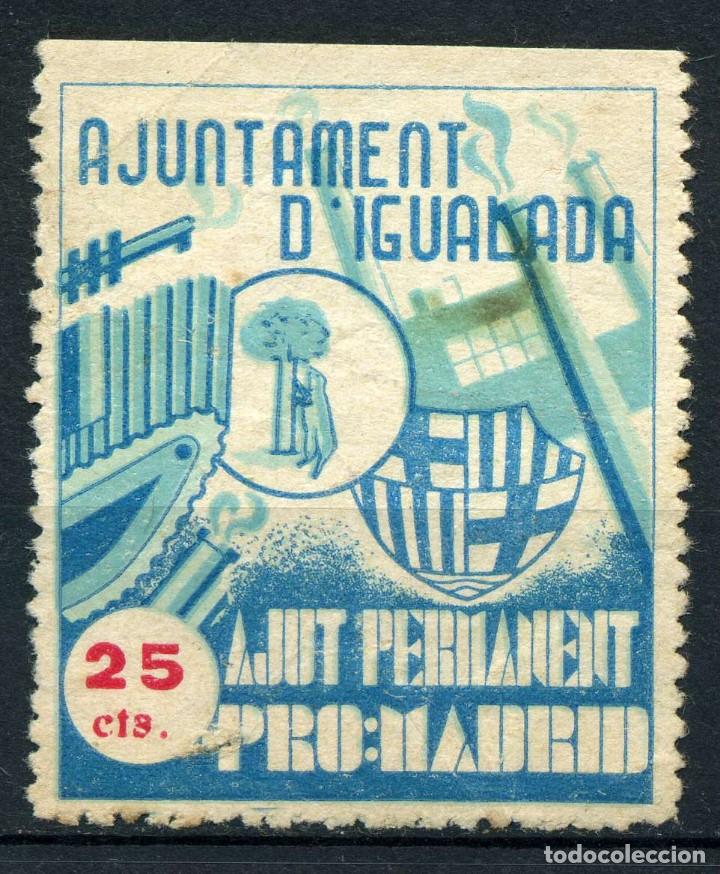 Briefmarken: ESPA&Ntilde;A. GUERRA CIVIL. IGUALADA. EDIFIL N&ordm;12
