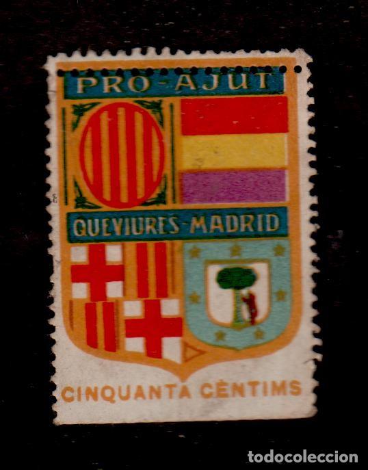 Briefmarken: GG 2348 Guerra Civil PRO AJUT QUEVIURES MADRID  Valor 50 cts.