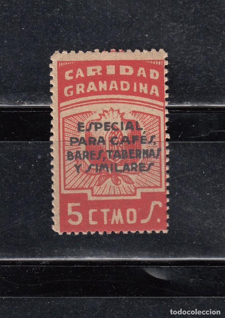 Briefmarken: CARIDAD GRANADINA. CON SOBRECARGA ESPECIAL PARA CAF&Eacute;S, BARES Y SIMILARES. 5 CTS.