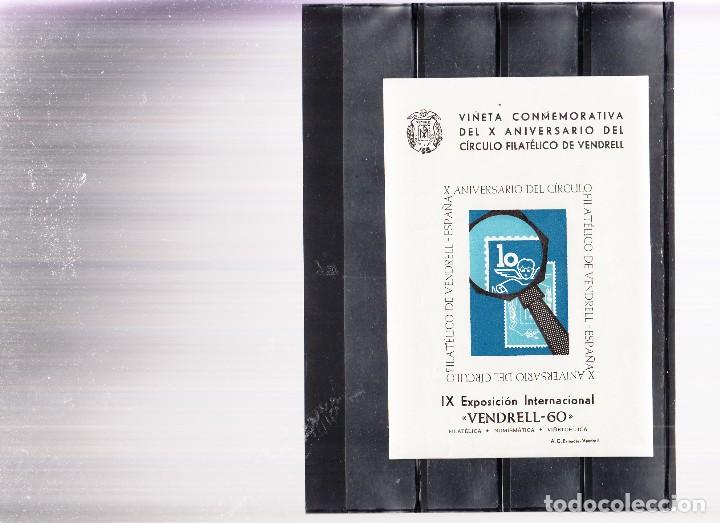 Briefmarken: EXPO INTERNACIONAL VENDRELL-60. HOJITA EN AZUL