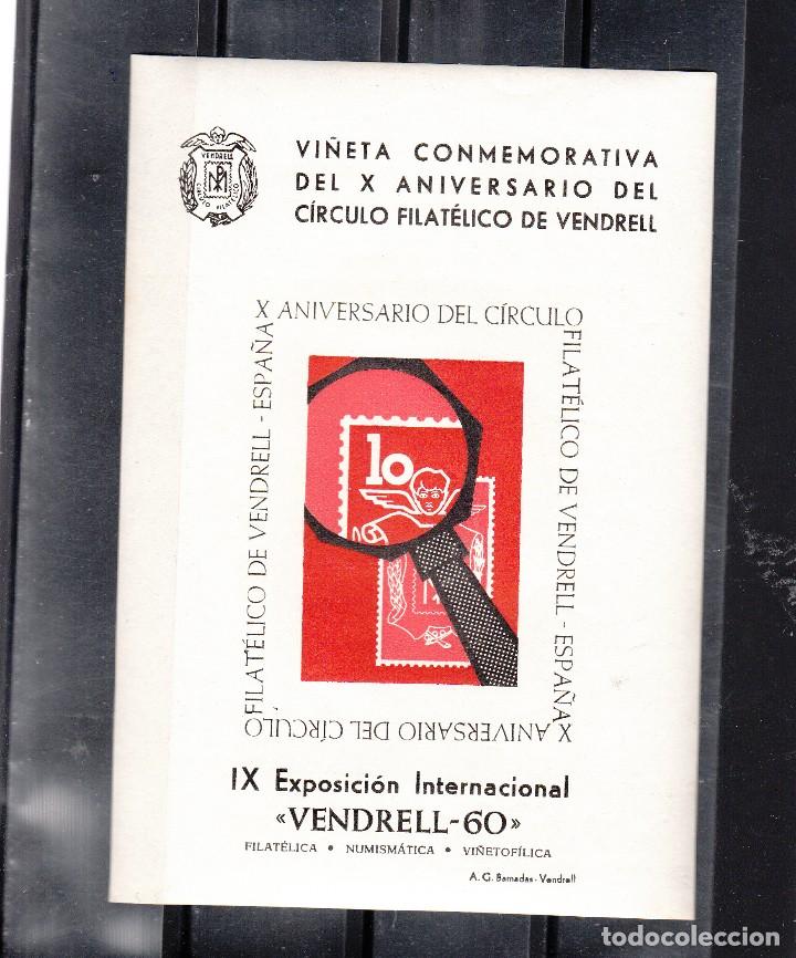 Briefmarken: IX EX INTERNACIONAL. VENDRELL-60. HOJITA EN COLOR ROJO