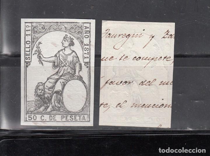 Briefmarken: SELLO FISCAL. 50 C. DE PTA. A&Ntilde;O 1871