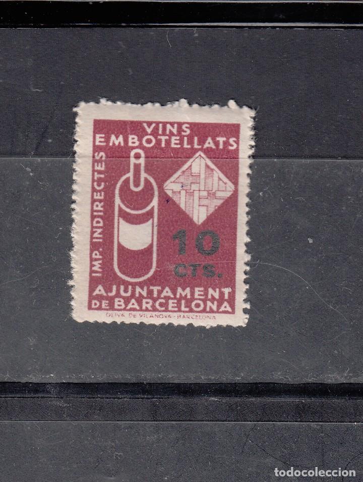 Briefmarken: AJUNTAMENT DE BARCELONA. IMPOSTOS INDIRECTES. VINS EMBOTELLATS. 10 CTS.