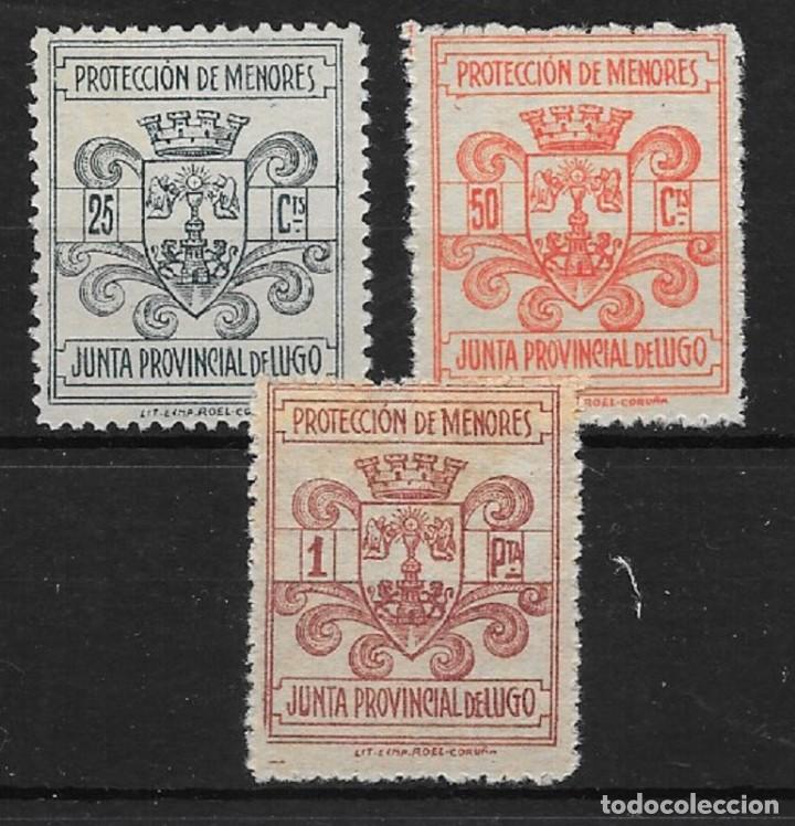 Sellos: LUGO. EDIFIL NUM. 31/33* - Foto 1