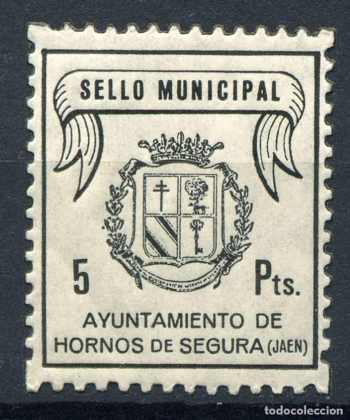 Selos: ESPA&Ntilde;A. GUERRA CIVIL. HORNOS DE SEGURA. MUN. 5 Ptas