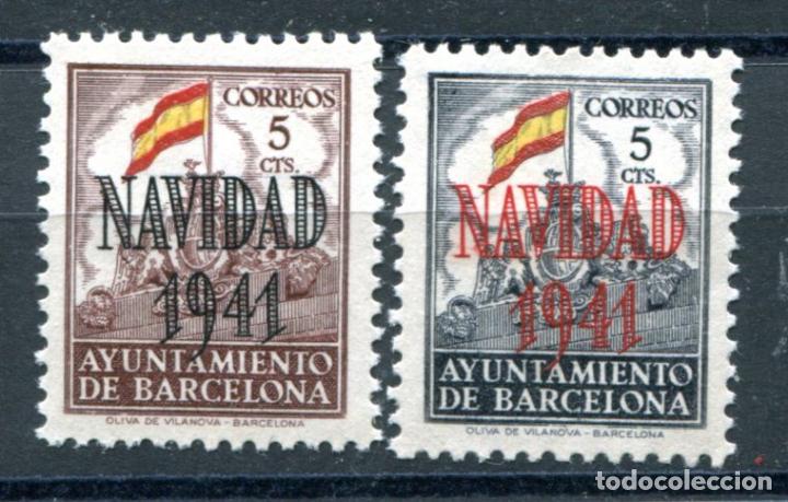 Selos: Edifil SH 31/32 de Barcelona. Nuevos sin goma. Navidad 1941