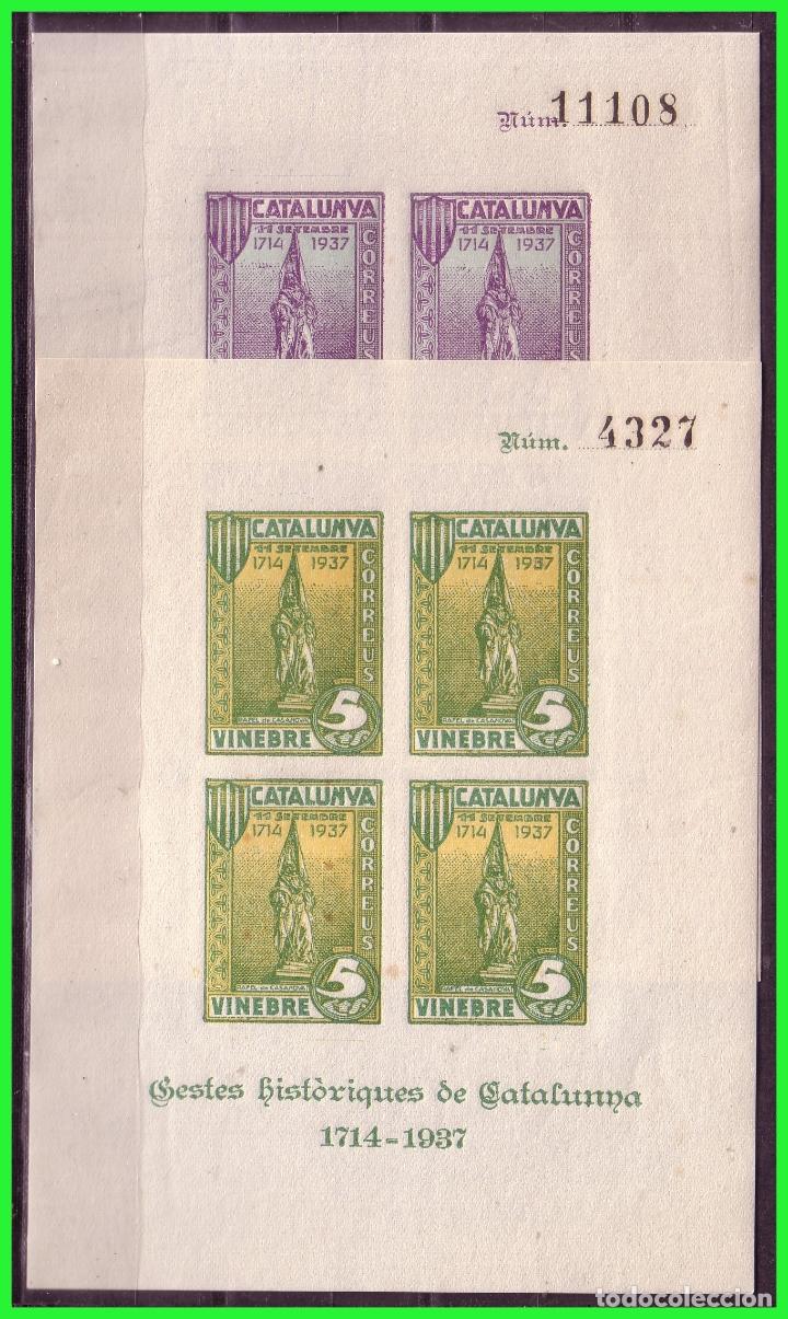 Briefmarken: Tarragona VINEBRE, Guerra Civil, FESOFI n&ordm; 25s y 26s * *