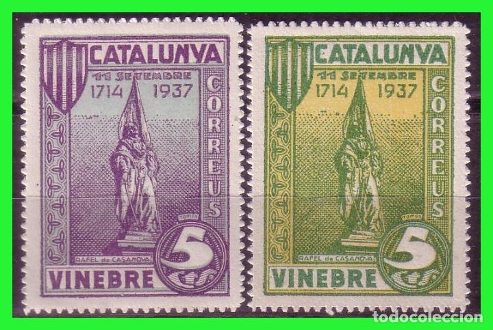 Briefmarken: Tarragona VINEBRE, Guerra Civil, FESOFI n&ordm; SH25 y SH26 * *
