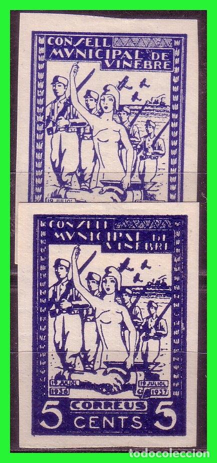 Briefmarken: Tarragona VINEBRE, Guerra Civil, FESOFI n&ordm; 95 * variedad