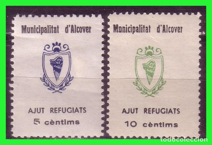 Briefmarken: Tarragona ALCOVER, Guerra Civil, FESOFI n&ordm; 9 y 10 *
