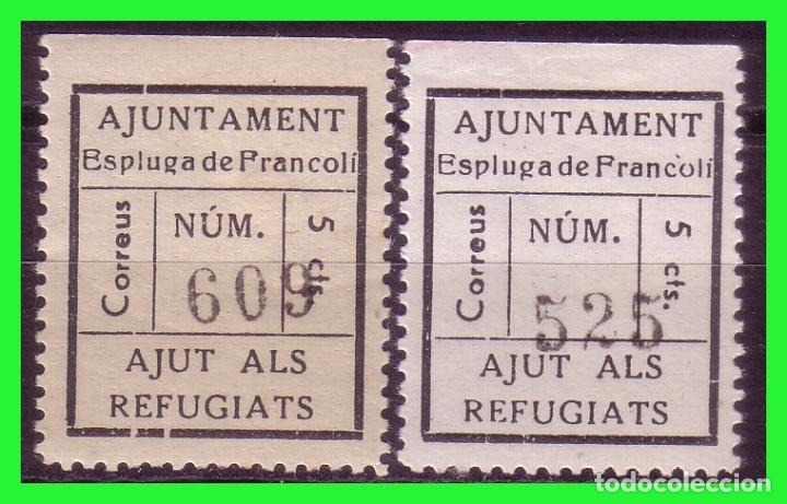 Briefmarken: Tarragona ESPLUGA DE FRANCOLI, Guerra Civil, FESOFI n&ordm; 1 y 1a *