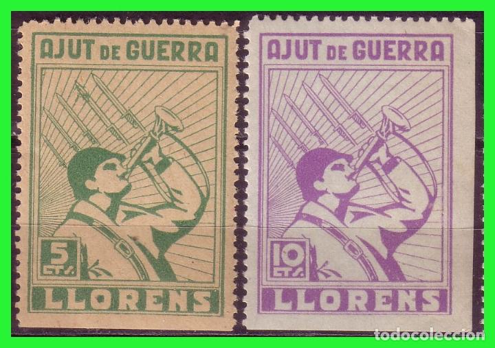 Briefmarken: Tarragona LLORENS, Guerra Civil, FESOFI n&ordm; 1 y 2 *