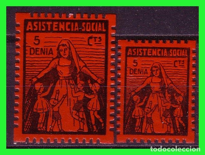 Briefmarken: Alicante, Denia, Guerra Civil, FESOFI n&ordm; 19 y 20 *