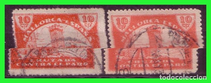 Briefmarken: Baleares, Mallorca, Guerra Civil, FESOFI N&ordm; 48 y 50 (o)