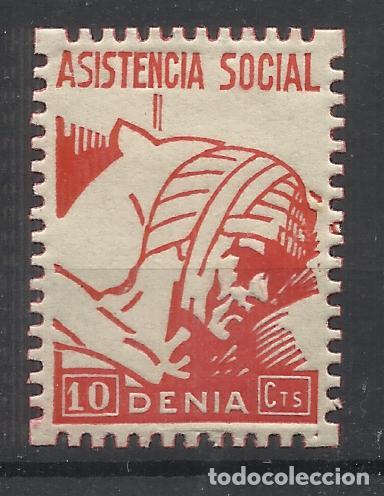 Briefmarken: denia asistencia social 10 cts nueva*